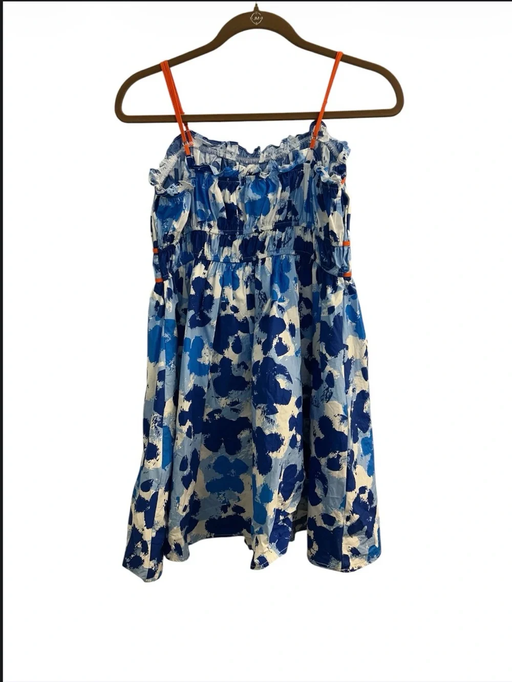 Peach Love 100% cotton Sundress with Orange Accents